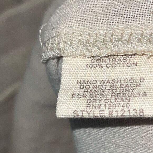 Mystree Snap Front Embroidery Jacket Womens MediumTan Pockets Tie Waist Long Slv - Picture 7 of 8